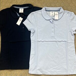 Bundle of GAP Kids Polo Shirts - Navy and Powder Blue